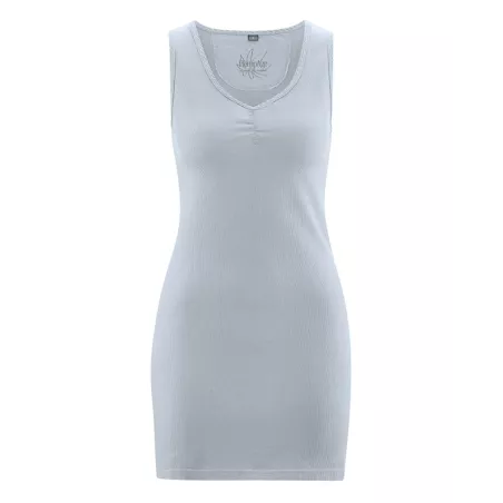 Robe courte, top tunique sans manche en chanvre et coton bio