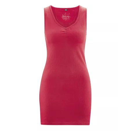 Robe courte, top tunique sans manche en chanvre et coton bio