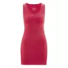 Robe courte, top tunique sans manche en chanvre et coton bio rose fushia