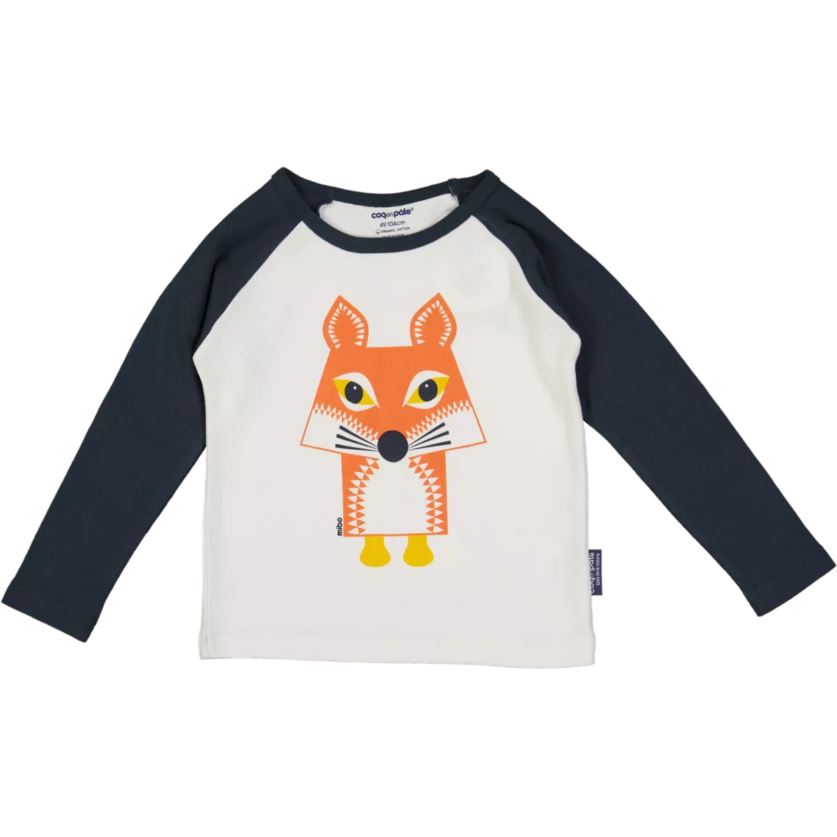 T-shirt raglan anthracite coton bio renard