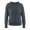 Pull femme anthracite chanvre et coton bio