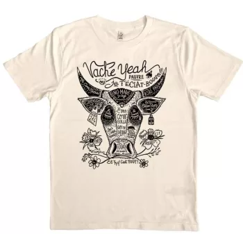 Tee shirt coton bio encres végétales imprimé vache