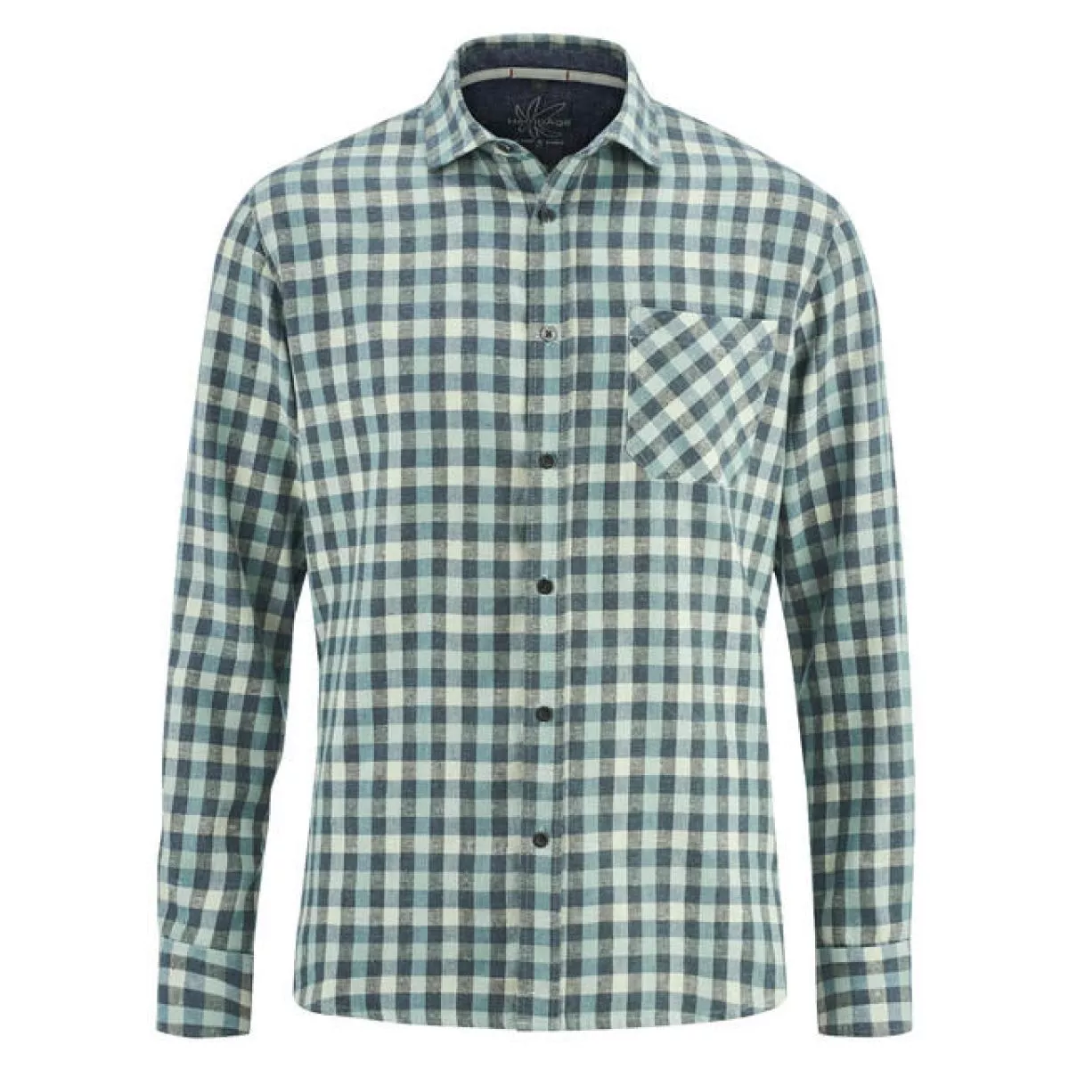 Chemise manches longues à carreaux coton bio chanvre