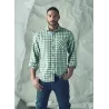 Chemise manches longues à carreaux coton bio chanvre