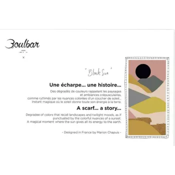 Carte poétique Black sun jaune