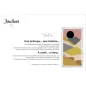 Écharpe coton bio motif contemporain Black sun jaune