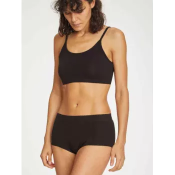 Boxer shorty noir en bambou et coton bio Boxer shorty noir en bambou et coton bio