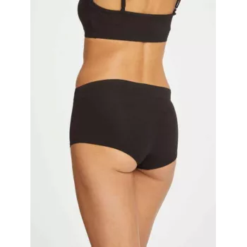 Boxer shorty noir en bambou et coton bio