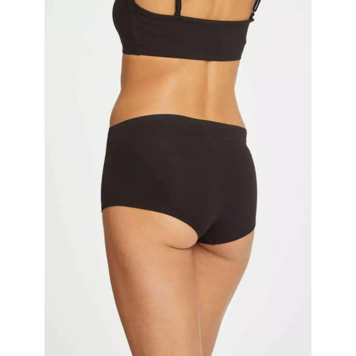 Boxer shorty noir en bambou et coton bio