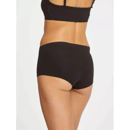 Boxer shorty noir en bambou et coton bio