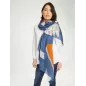 Echarpe, foulard en bambou grise, verte avec un imprimé de livres Echarpe, foulard en bambou grise, verte avec un imprimé de livres