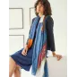 Echarpe, foulard en bambou grise, verte avec un imprimé de livres Echarpe, foulard en bambou grise, verte avec un imprimé de livres