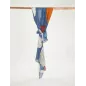 Echarpe, foulard en bambou grise, verte avec un imprimé de livres Echarpe, foulard en bambou grise, verte avec un imprimé de livres