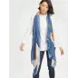 Echarpe, foulard en bambou grise, verte avec un imprimé de livres Echarpe, foulard en bambou grise, verte avec un imprimé de livres
