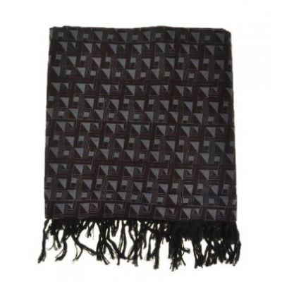 Cheche noir anthracite ethnic triangulaire psyché