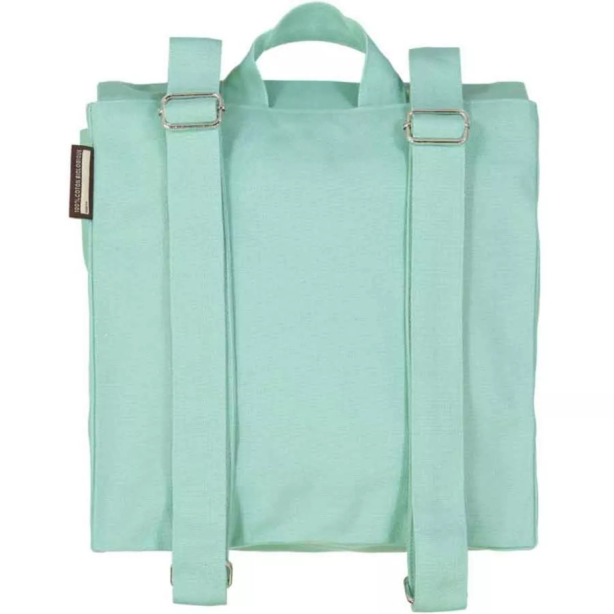 Sac à dos vert d'eau 100% coton bio koala