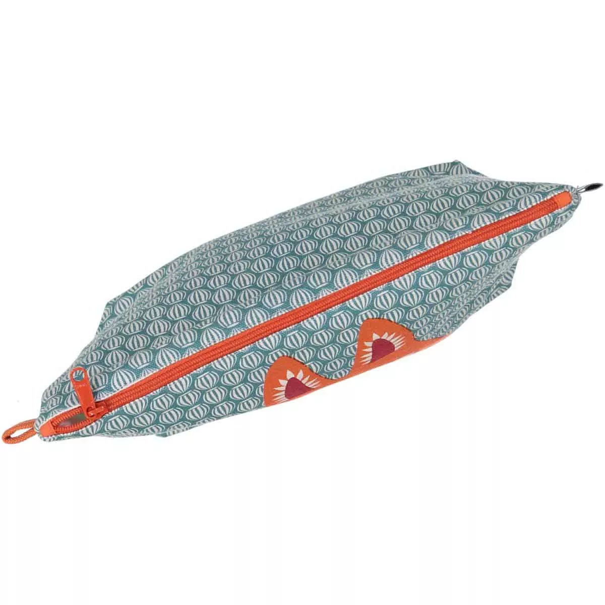 Trousse de toilette imprimé bleu écureuil en coton bio