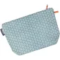 Trousse de toilette imprimé bleu écureuil en coton bio Trousse de toilette imprimé bleu écureuil en coton bio
