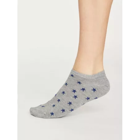 Socquettes femme avec des étoiles, matières bambou et coton biologique