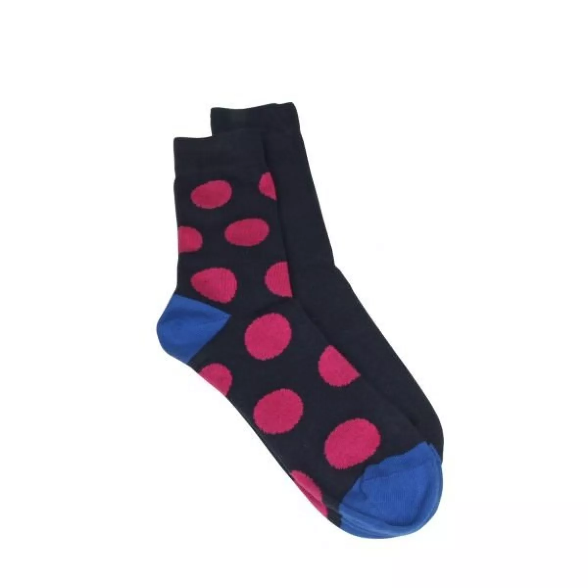 2 paires chaussettes Femme 39-42 Coton Bio, uni marine et pois roses achat  vente écologique - Acheter sur